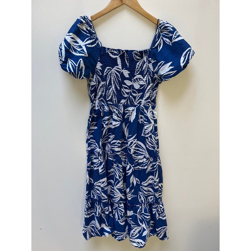 Meadow Rhodes Smocked Puff Sleeve Midi Dress Size PL